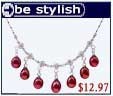 cranberry pearl necklace