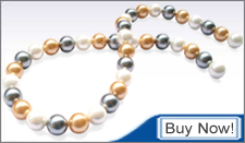 multi-colored southsea shell pearl strands