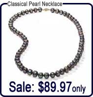 8-9mm round pearl necklace in 14k gold