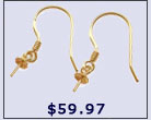 earring settings, 14k gold