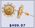 earring settings, 14k gold