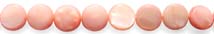pink colored mother of pearl strands