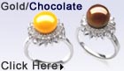 chocolate and gold pearl ring chocolate and gold pearl ring