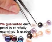 each pearl is carefully examined and graded