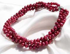 cranberry pearl bracelet