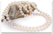 2-row round pearl necklace