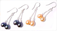 drop pearl earrings, 925 silver