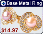 base metal pearl rings