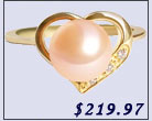 pearl ring, 14k gold pearl ring, 14k gold