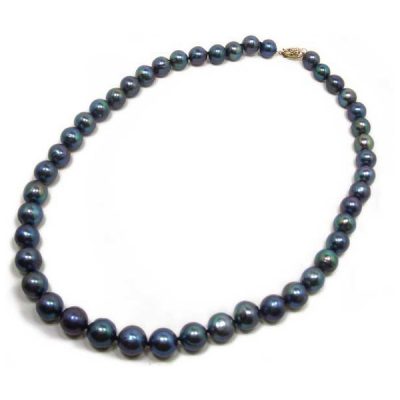 9-10mm AA nice quality round pearl necklace in 14k solid gold 95mm14k 1 400x400