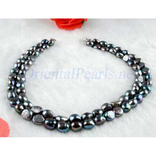 Double Strand 9-11mm Large Pearl Necklace