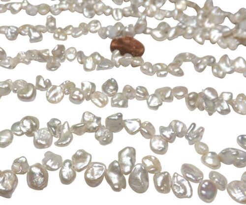 6-9mm White Seed Keshi Pearls