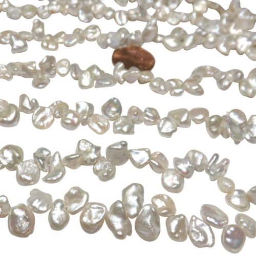 6-9mm White Seed Keshi Pearls