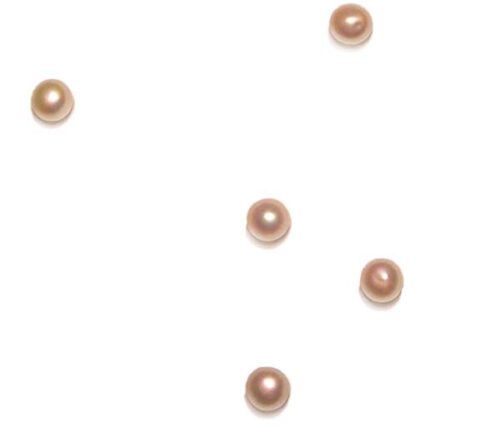 White 3-4mm AAA Quality Button Pearl, Half Drilled