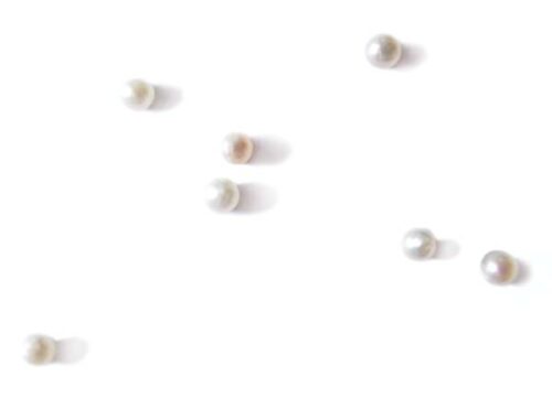 White 1-2mm AAA Seed Pearls in Very Round Shape, Undrilled