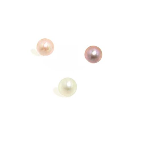 White, Pink and Mauve 4-4.5mm Individual AAA Round Pearl