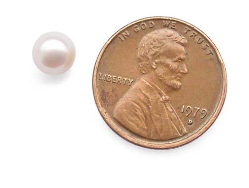 White 6.5-7mm Loose AAA Round Pearl,Undrilled or Half-drilled