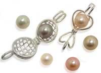 Grey, Pink and Mauve 7-7.5mm Loose AAA Round Pearl, Undrilled or Half-drilled