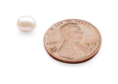 White 5-7mm Loose Drop Pearls, Undrilled or Half-drilled