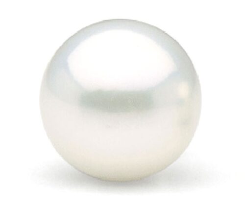 White 13-14mm Loose Round Pearl Half-Drilled