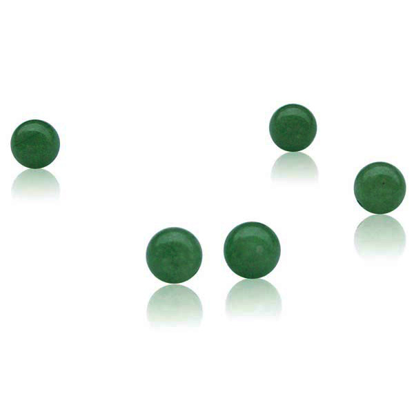 6mm Round Green or Dark Green Jade Beads on a Temporary String