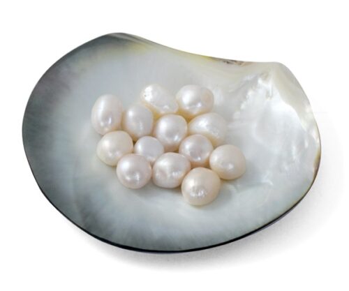 White 12-13mm Untreated Loose Baroque Pearls Sold By Ounce