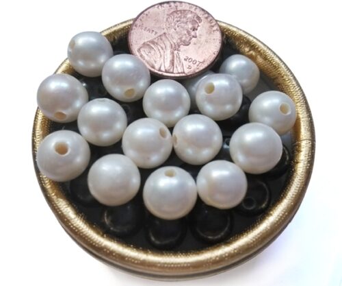 White 9-10mm AA Round Pearls