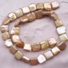 Chocolate 11.5mm Square Coin Pearl Strand
