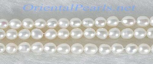 White 2-3mm Small Tiny Rice Pearl Strand