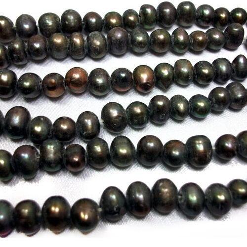 8-9mm Side drilled Semi-Round Potato Pearls Pre-drilled Larger Holes