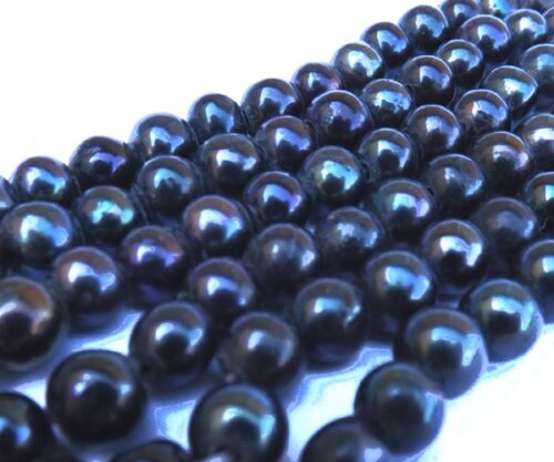 9-10mm AA Side Drilled Back Potato Pearls, Larger Holes