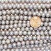 Grey 7-8mm Side Drilled Semi-Round Pearl Strands with Natural Dents