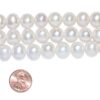 White 12-13mm Side Drilled Potato Pearls on Temporary Strand