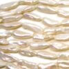 Cream White Length Drilled Biwa Loose Pearl Strand