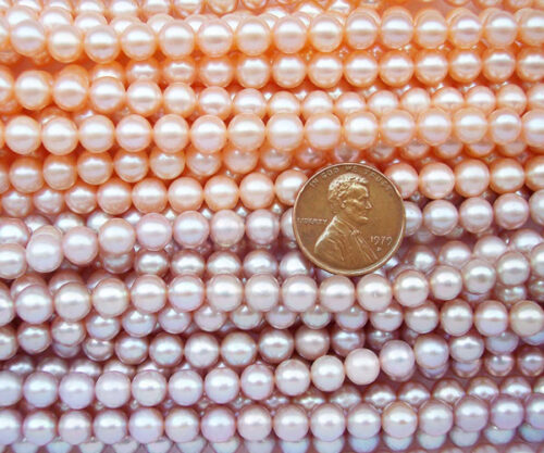 Pink and Mauve 6-7mm Round AA+ Pearl Strand