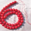 Red 8-9mm Round Coral Beads on Temporary Strand
