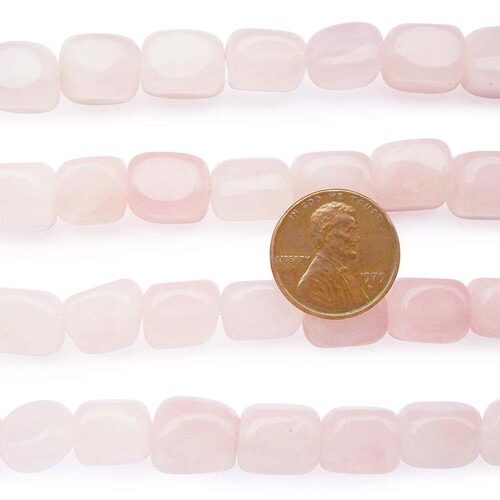 Pink Quartz Crystal Beads, Nugget, Temporary Strand
