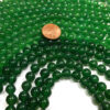Green and Dark Green 8mm Round Jade Beads on Temporary Strand