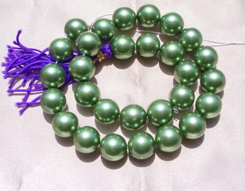 Peacock Green 14mm Southsea Shell Pearl Strands