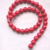 Red 10-10.5mm Stabilized Chinese Turquoise Round Beads