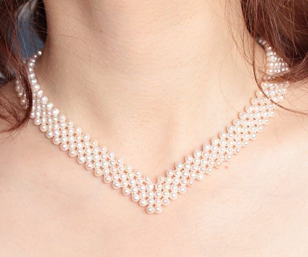 5 Row Multi-strand Pearl Necklace in Many Colors