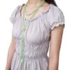 64in Long 7-8mm Olive Green Baroque Clasp less Pearl Necklace