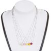White, Light Green, Baby Pink, Light Yellow, Gold, Cranberry 7-8mm AAA Round Add-a-Pearl Necklaces, 925 Sterling Silver