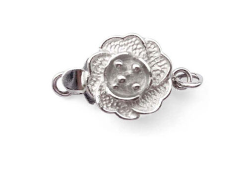 Silver Rose shaped clasp