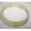 Princess Diana Striking 4 Row 5-6mm Pearl Collar Necklace