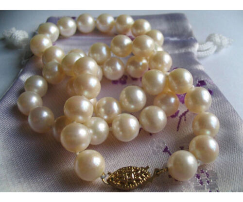 7-7.5mm Very High AAA Gem Quality White Pearls 14k
