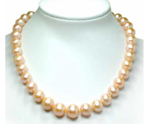 12-13mm Huge Natural Pink Pearl Necklace