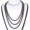 Three Strand Pearl Necklace in 925 Sterling Silver