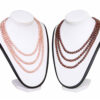 Three Strand White or Pink Pearl Necklace, 925 Sterling silver clasp