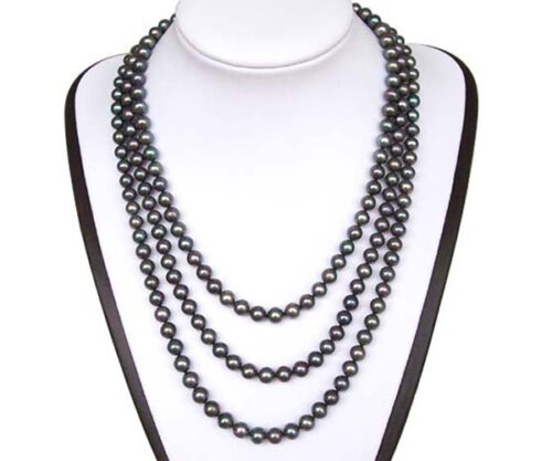 Three Strand Pearl Necklace in 925 Sterling Silver